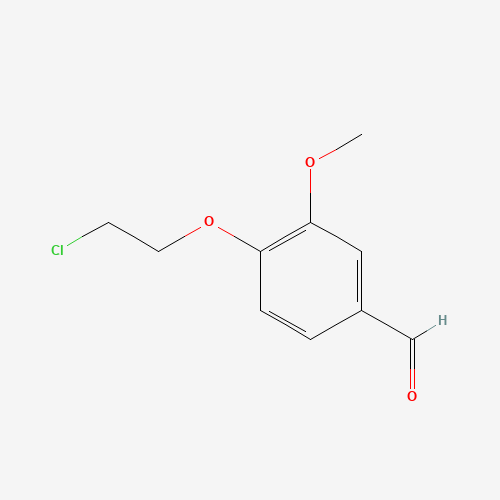 4-(2-chloroethoxy)-3-methoxybenzaldehyde (CAS: 204915-71-9) - Chemical Structure and Molecular Formula 