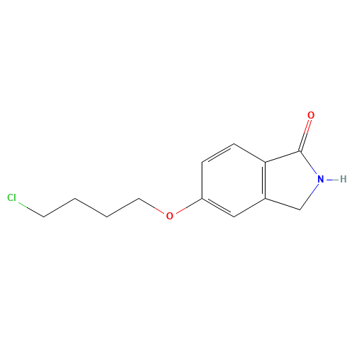 5-(4-chlorobutoxy)-2,3-dihydroisoindol-1-one (CAS: 1007455-38-0) - Chemical Structure and Molecular Formula 