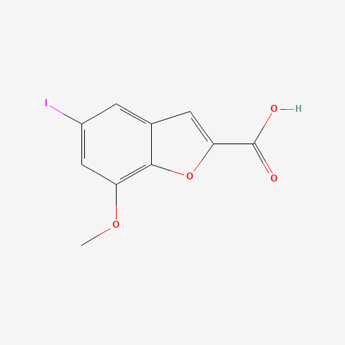 5-iodo-7-methoxy-1-benzofuran-2-carboxylic acid (CAS: 944523-63-1) - Chemical Structure and Molecular Formula 