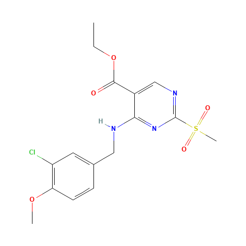 ethyl 4-[(3-chloro-4-methoxyphenyl)methylamino]-2-methylsulfonylpyrimidine-5-carboxylate (CAS: 372117-76-5) - Related Chemical Product