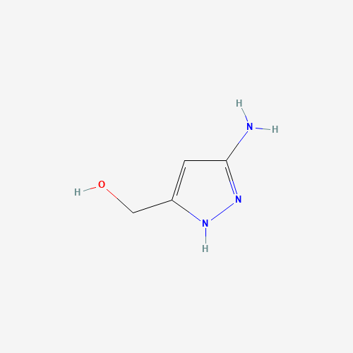 (3-amino-1H-pyrazol-5-yl)methanol (CAS: 1000895-26-0) - Chemical Structure and Molecular Formula 