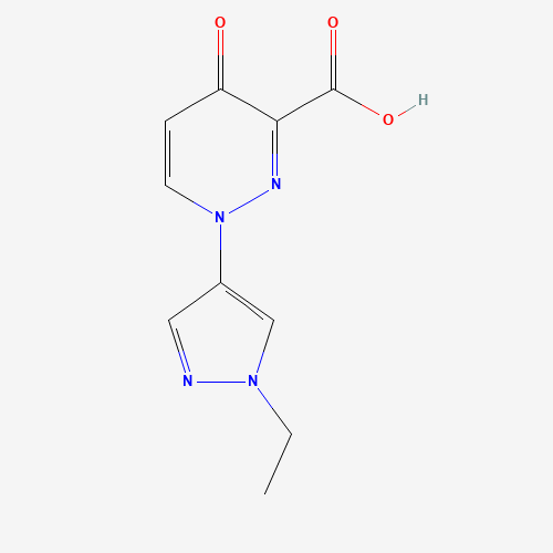 1-(1-ethylpyrazol-4-yl)-4-oxopyridazine-3-carboxylic acid (CAS: 1314396-79-6) - Chemical Structure and Molecular Formula 