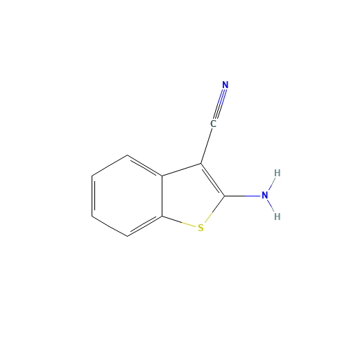 2-amino-1-benzothiophene-3-carbonitrile (CAS: 18774-47-5) - Chemical Structure and Molecular Formula 