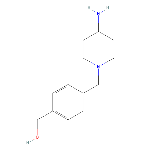 [4-[(4-aminopiperidin-1-yl)methyl]phenyl]methanol (CAS: 1444123-41-4) - Chemical Structure and Molecular Formula 