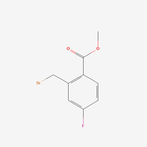 methyl 2-(bromomethyl)-4-fluorobenzoate (CAS: 157652-28-3) - Chemical Structure and Molecular Formula 