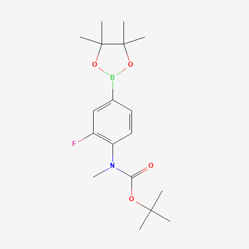 tert-butyl N-[[2-fluoro-4-(4,4,5,5-tetramethyl-1,3,2-dioxaborolan-2-yl)phenyl]methyl]carbamate (CAS: 1351502-29-8) - Related Chemical Product