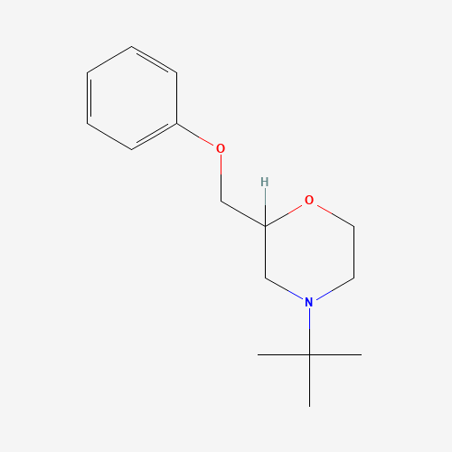 4-tert-butyl-2-(phenoxymethyl)morpholine (CAS: 119491-60-0) - Chemical Structure and Molecular Formula 
