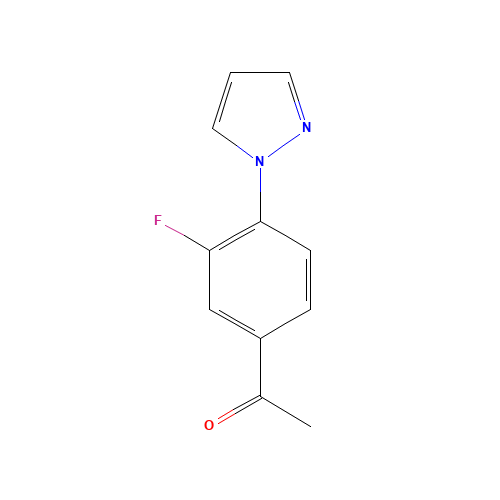 1-(3-fluoro-4-pyrazol-1-ylphenyl)ethanone (CAS: 1152964-31-2) - Chemical Structure and Molecular Formula 