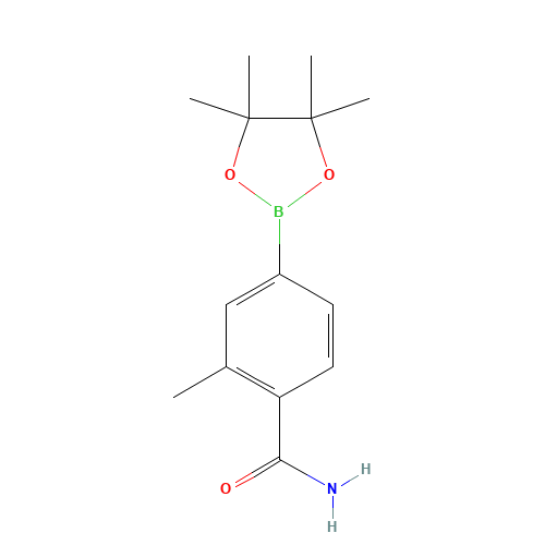 2-methyl-4-(4,4,5,5-tetramethyl-1,3,2-dioxaborolan-2-yl)benzamide (CAS: 1246765-29-6) - Related Chemical Product