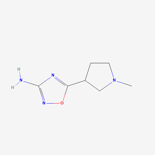 5-(1-methylpyrrolidin-3-yl)-1,2,4-oxadiazol-3-amine (CAS: 114724-44-6) - Chemical Structure and Molecular Formula 