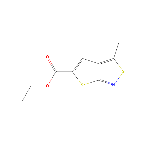 ethyl 3-methylthieno[2,3-c][1,2]thiazole-5-carboxylate (CAS: 82000-57-5) - Chemical Structure and Molecular Formula 