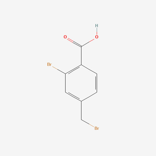 2-bromo-4-(bromomethyl)benzoic acid (CAS: 345953-39-1) - Chemical Structure and Molecular Formula 