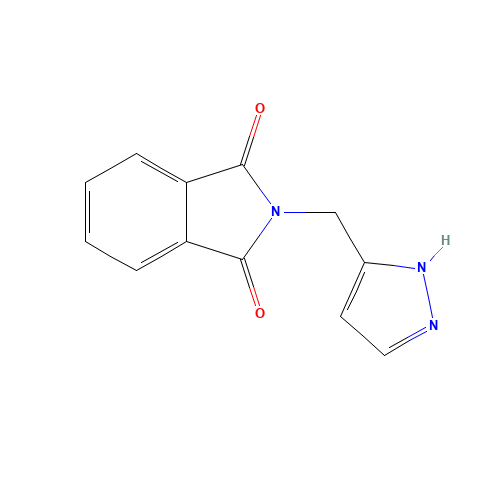 2-(1H-pyrazol-5-ylmethyl)isoindole-1,3-dione (CAS: 95533-75-8) - Chemical Structure and Molecular Formula 