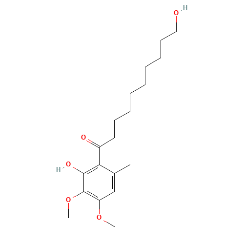 10-hydroxy-1-(2-hydroxy-3,4-dimethoxy-6-methylphenyl)decan-1-one (CAS: 104966-97-4) - Related Chemical Product