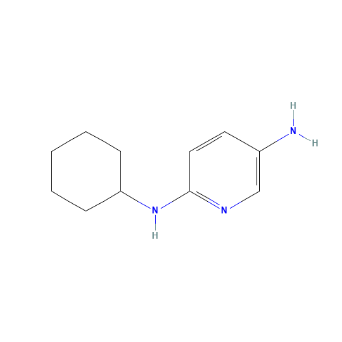2-N-cyclohexylpyridine-2,5-diamine (CAS: 5182-02-5) - Chemical Structure and Molecular Formula 