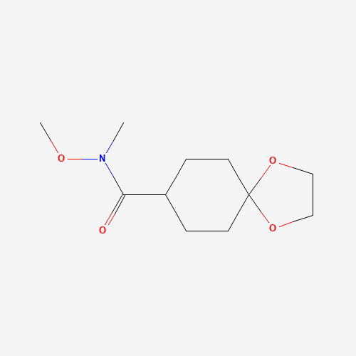 N-methoxy-N-methyl-1,4-dioxaspiro[4.5]decane-8-carboxamide (CAS: 158243-48-2) - Related Chemical Product