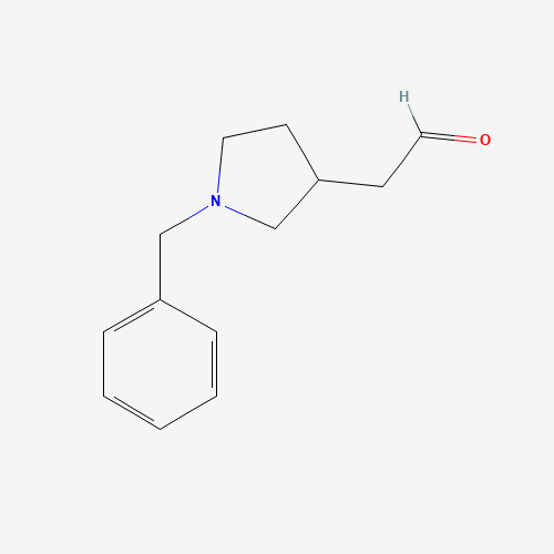 2-(1-benzylpyrrolidin-3-yl)acetaldehyde (CAS: 144035-42-7) - Chemical Structure and Molecular Formula 