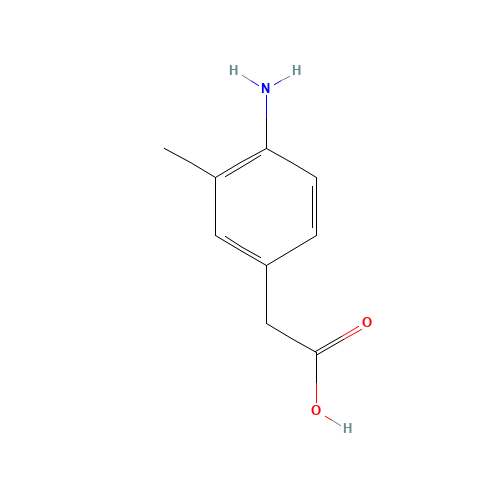 2-(4-amino-3-methylphenyl)acetic acid (CAS: 705240-99-9) - Chemical Structure and Molecular Formula 