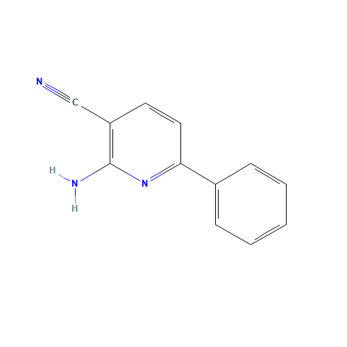 2-amino-6-phenylpyridine-3-carbonitrile (CAS: 56162-65-3) - Chemical Structure and Molecular Formula 