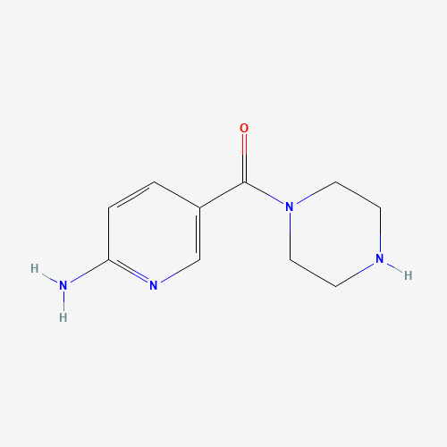 (6-aminopyridin-3-yl)-piperazin-1-ylmethanone (CAS: 827587-92-8) - Chemical Structure and Molecular Formula 