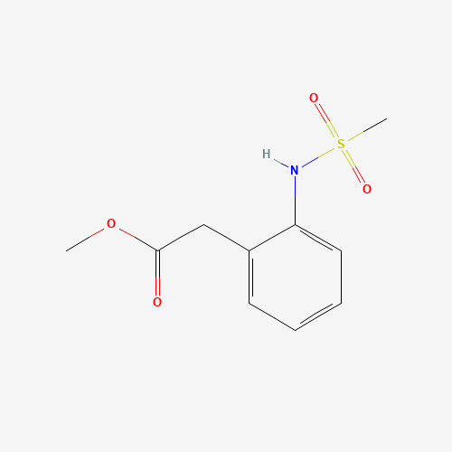 methyl 2-[2-(methanesulfonamido)phenyl]acetate (CAS: 117239-82-4) - Chemical Structure and Molecular Formula 