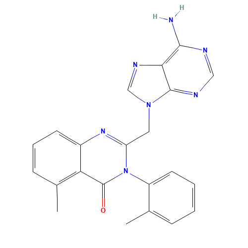 2-[(6-aminopurin-9-yl)methyl]-5-methyl-3-(2-methylphenyl)quinazolin-4-one (CAS: 371242-69-2) - Related Chemical Product