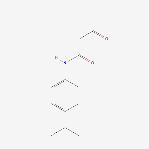 3-oxo-N-(4-propan-2-ylphenyl)butanamide (CAS: 401639-34-7) - Chemical Structure and Molecular Formula 
