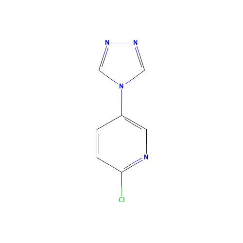 2-chloro-5-(1,2,4-triazol-4-yl)pyridine (CAS: 1394374-27-6) - Chemical Structure and Molecular Formula 