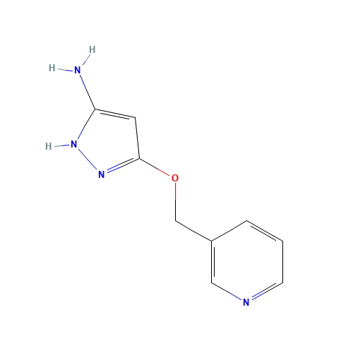 3-(pyridin-3-ylmethoxy)-1H-pyrazol-5-amine (CAS: 1451392-77-0) - Chemical Structure and Molecular Formula 
