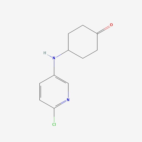 4-[(6-chloropyridin-3-yl)amino]cyclohexan-1-one (CAS: 1131605-28-1) - Chemical Structure and Molecular Formula 