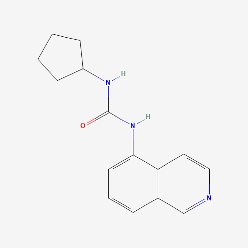 1-cyclopentyl-3-isoquinolin-5-ylurea (CAS: 1252312-00-7) - Chemical Structure and Molecular Formula 