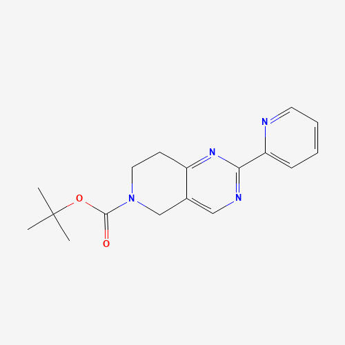 tert-butyl 2-pyridin-2-yl-7,8-dihydro-5H-pyrido[4,3-d]pyrimidine-6-carboxylate (CAS: 1053655-84-7) - Chemical Structure and Molecular Formula 
