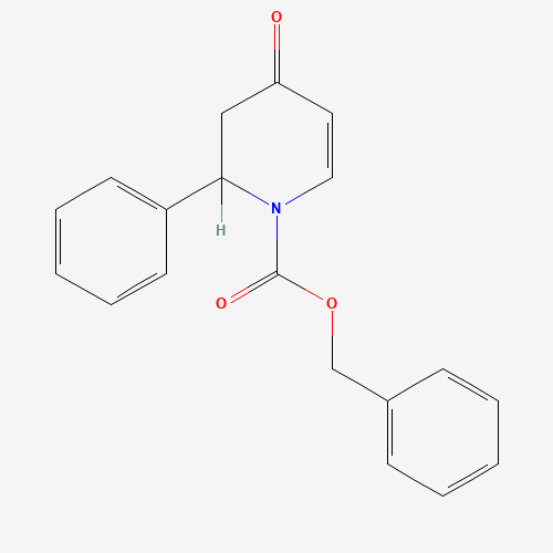 benzyl 4-oxo-2-phenyl-2,3-dihydropyridine-1-carboxylate (CAS: 126378-73-2) - Chemical Structure and Molecular Formula 