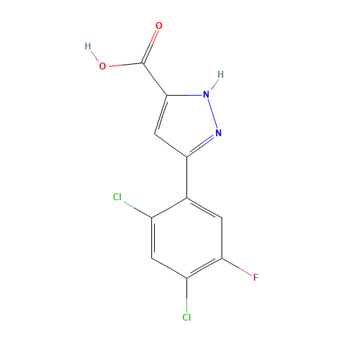 3-(2,4-dichloro-5-fluorophenyl)-1H-pyrazole-5-carboxylic acid (CAS: 1119299-75-0) - Related Chemical Product