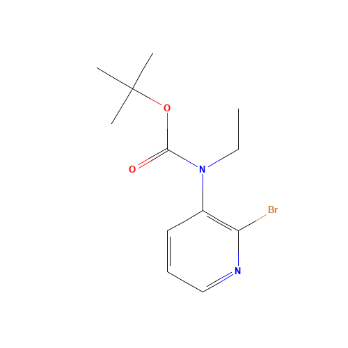 tert-butyl N-(2-bromopyridin-3-yl)-N-ethylcarbamate (CAS: 917868-24-7) - Chemical Structure and Molecular Formula 
