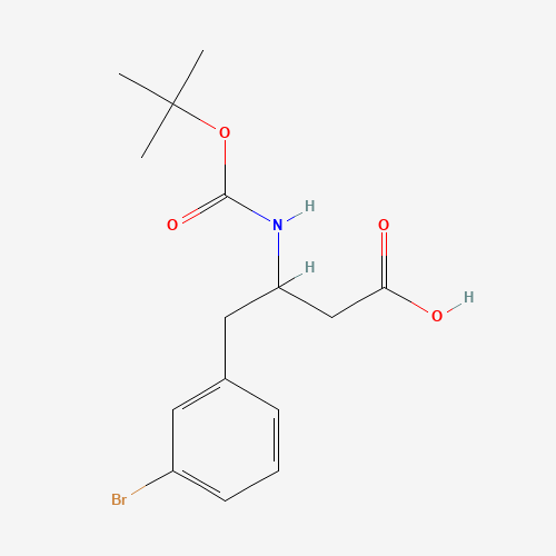 4-(3-bromophenyl)-3-[(2-methylpropan-2-yl)oxycarbonylamino]butanoic acid (CAS: 919988-44-6) - Related Chemical Product