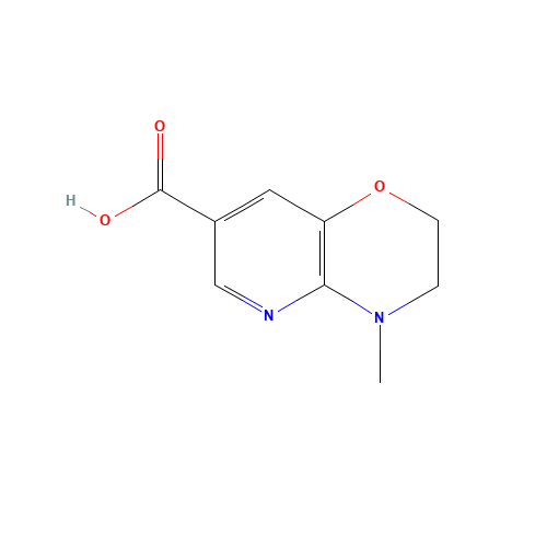4-methyl-2,3-dihydropyrido[3,2-b][1,4]oxazine-7-carboxylic acid (CAS: 915707-58-3) - Chemical Structure and Molecular Formula 