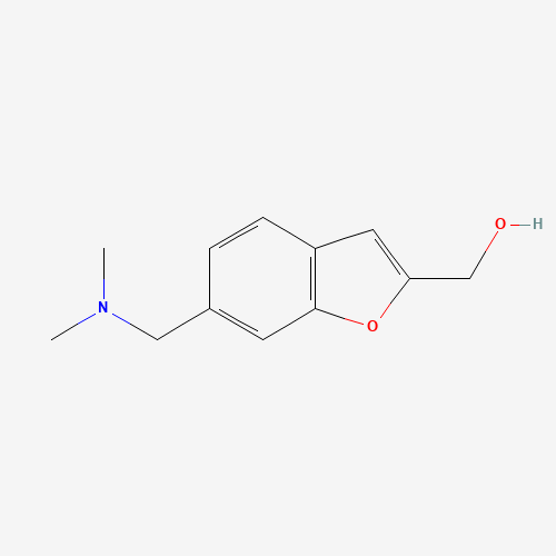 [6-[(dimethylamino)methyl]-1-benzofuran-2-yl]methanol (CAS: 77095-41-1) - Chemical Structure and Molecular Formula 