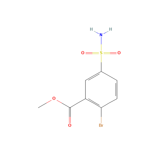 methyl 2-bromo-5-sulfamoylbenzoate (CAS: 924867-88-9) - Chemical Structure and Molecular Formula 