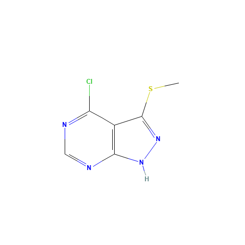 4-chloro-3-methylsulfanyl-1H-pyrazolo[3,4-d]pyrimidine (CAS: 130224-66-7) - Related Chemical Product