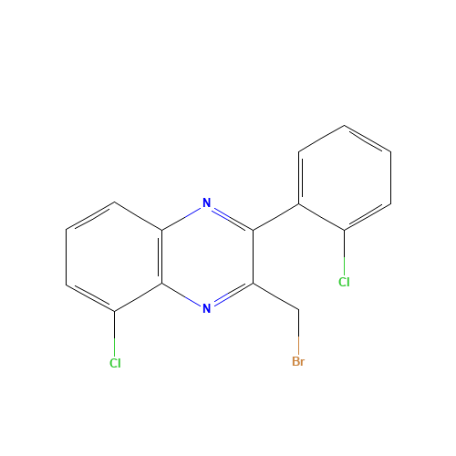 3-(bromomethyl)-5-chloro-2-(2-chlorophenyl)quinoxaline (CAS: 1064137-43-4) - Related Chemical Product