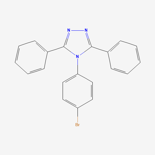 4-(4-bromophenyl)-3,5-diphenyl-1,2,4-triazole (CAS: 29091-56-3) - Chemical Structure and Molecular Formula 