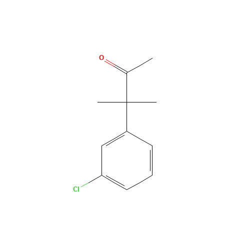 3-(3-chlorophenyl)-3-methylbutan-2-one (CAS: 1017478-92-0) - Chemical Structure and Molecular Formula 