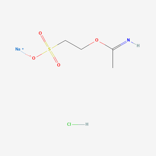 sodium;2-ethanimidoyloxyethanesulfonate;hydrochloride (CAS: 52914-43-9) - Chemical Structure and Molecular Formula 