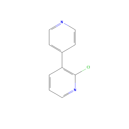 2-chloro-3-pyridin-4-ylpyridine (CAS: 1187968-06-4) - Chemical Structure and Molecular Formula 