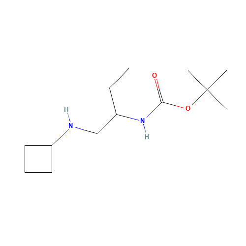 tert-butyl N-[1-(cyclobutylamino)butan-2-yl]carbamate (CAS: 1284249-44-0) - Chemical Structure and Molecular Formula 