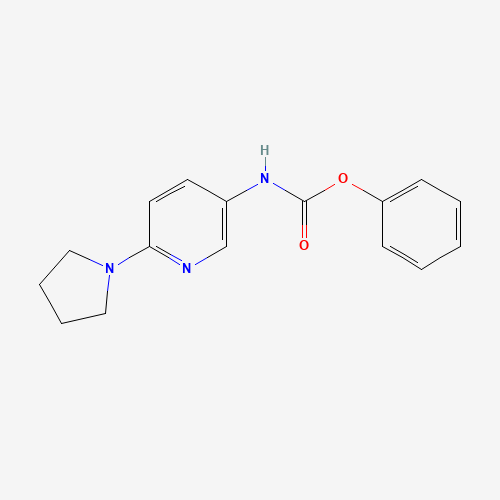 phenyl N-(6-pyrrolidin-1-ylpyridin-3-yl)carbamate (CAS: 1419603-97-6) - Chemical Structure and Molecular Formula 