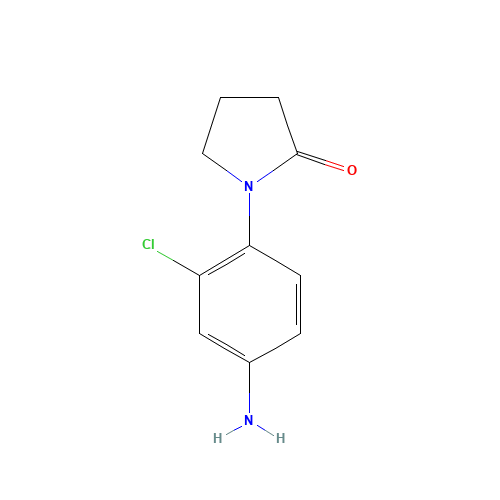 1-(4-amino-2-chlorophenyl)pyrrolidin-2-one (CAS: 444002-88-4) - Chemical Structure and Molecular Formula 