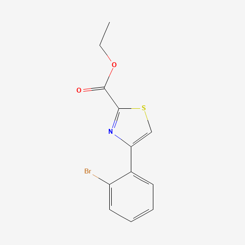 ethyl 4-(2-bromophenyl)-1,3-thiazole-2-carboxylate (CAS: 1261269-07-1) - Chemical Structure and Molecular Formula 