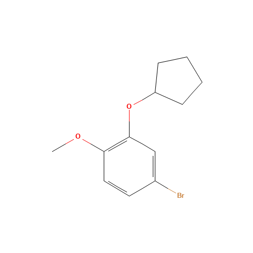 4-bromo-2-cyclopentyloxy-1-methoxybenzene (CAS: 138509-45-2) - Chemical Structure and Molecular Formula 